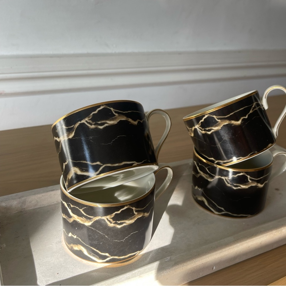 Mikasa Vintage Travertine Teacup set of 4